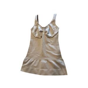 Secret Solutions Open Bust Shapewear Camisole Tank Beige Nude Plus Size 1X EUC
